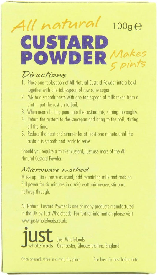 Just Wholefoods All Natural Custard Powder 100G X 4