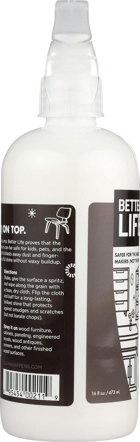 Better Life Natural Oak-y-Dokey Wood Cleaner and Polish Cinnamon and Lavender, 16 Oz, 16 Fluid Ounce
