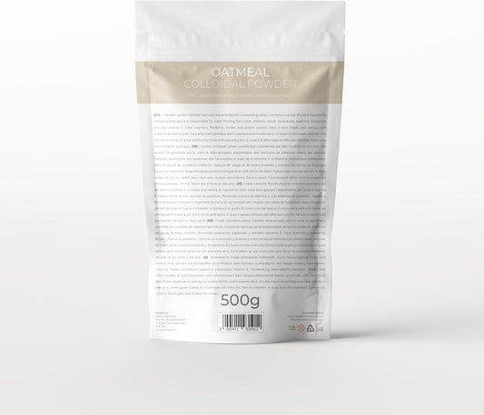 Mystic Moments | Colloidal Oatmeal Powder | Avena Sativa Kernel Flour | Natural Soother For Dry & Itchy Skin | Moisturising Barrier | Ideal For Baths, Creams, Soaps & Masks | Micro-Fine | 500G
