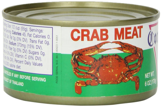 Roland Foods Consul Crab Meat in Water, 6 Ounce Can, Pack of 6