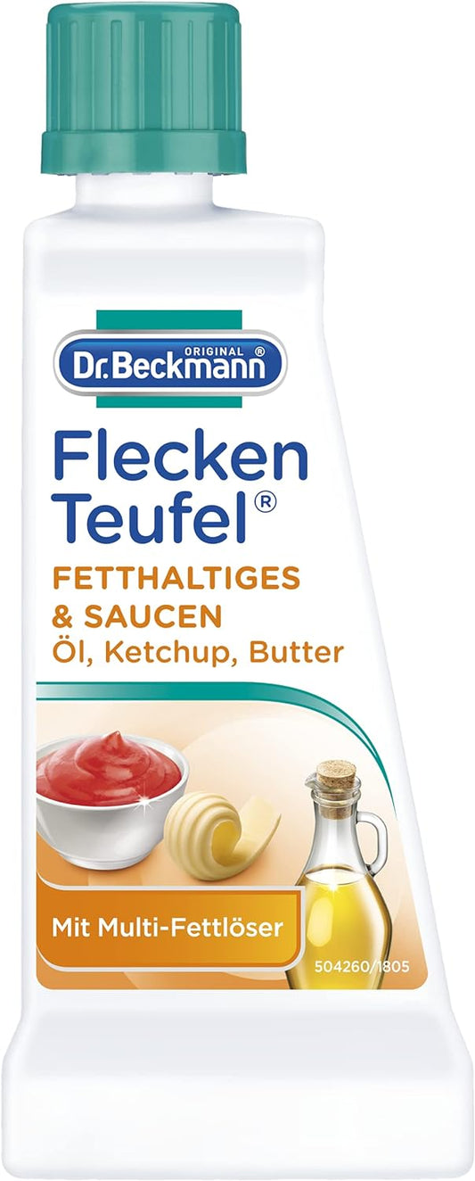 DR. BECKMANN Stain Devil: Fat, Oil & Sauces/Ketchup remover (50ml / 1.7fl oz Bottle) : Health & Household