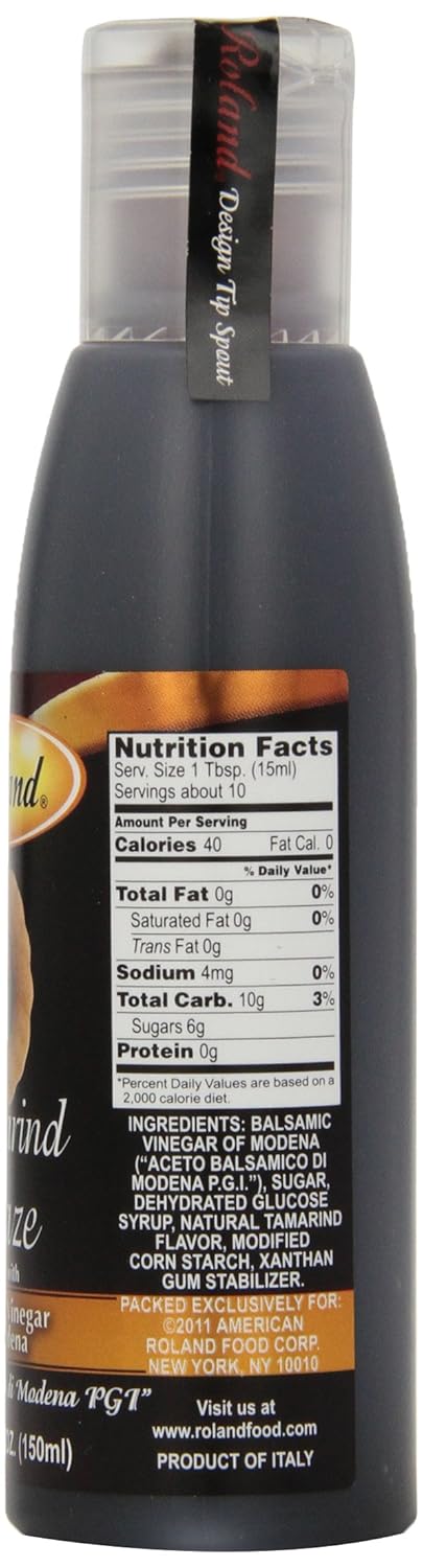 Roland Foods Tamarind Balsamic Vinegar Glaze, 5.1 Ounce, Pack Of 3