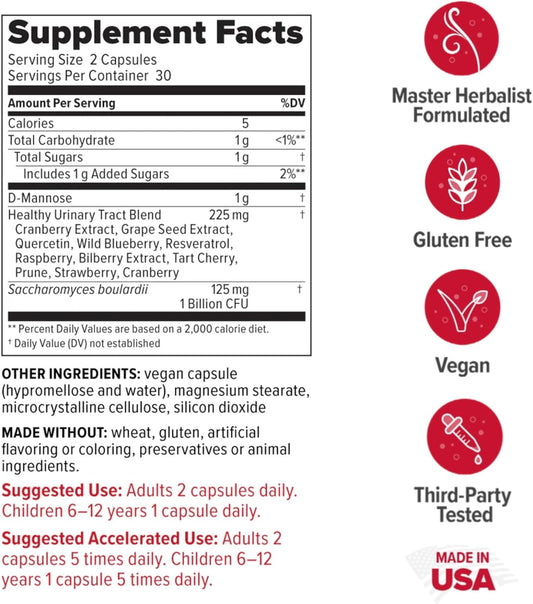 Redd Remedies, Ut Soothe With Probiotics, Promotes Overall Urinary Tract And Bladder Health, 60 Vegetarian Capsules