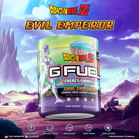 G Fuel Dragon Ball Z Energy Powder, Sugar Free, Clean Caffeine Focus Supplement, Water Mix, Berry Medley Flavor, Focus Amino, Vitamin + Antioxidant Blend, 9.9 Oz (40 Servings)