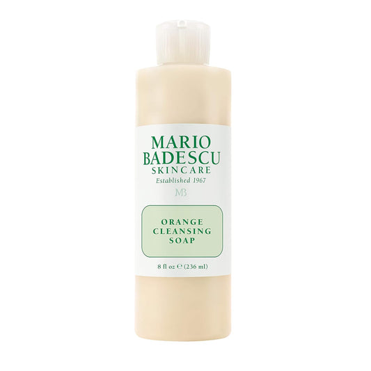Mario Badescu Orange Cleansing Soap - Cream Face Cleanser And Exfoliator Enriched With Aha - Oil Free Face Wash For Combination Or Dry Skin - Mild Exfoliant With Non-Drying Formula
