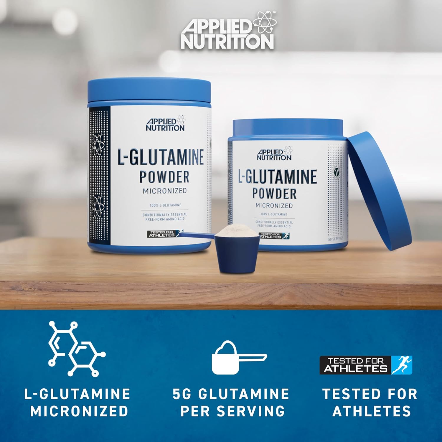 Applied Nutrition L Glutamine Powder - Amino Acid, Muscle Strength & Recovery, Boosts Immune System, Unflavoured (250g - 50 Servings) : Amazon.co.uk: Health & Personal Care
