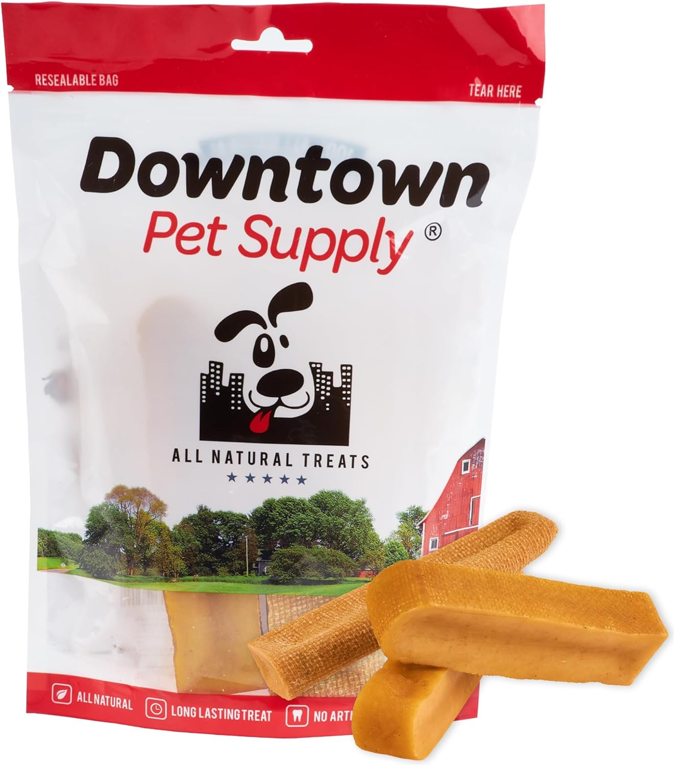 Downtown Pet Supply Yak Cheese Himalayan Dog Chews (10 lbs) - 100% Natural, 3 Ingredients, USA Packed - Protein & Calcium Rich Dog Treats for Small to Large Dogs - Long Lasting Rawhide Free Yak Chews