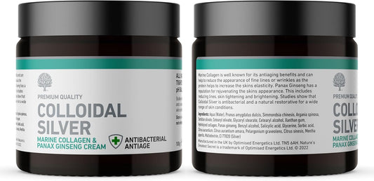 Nature'S Greatest Secret All Natural Premium Quality Colloidal Silver Marine Collagen And Panax Ginseng Antiaging Cream 100G