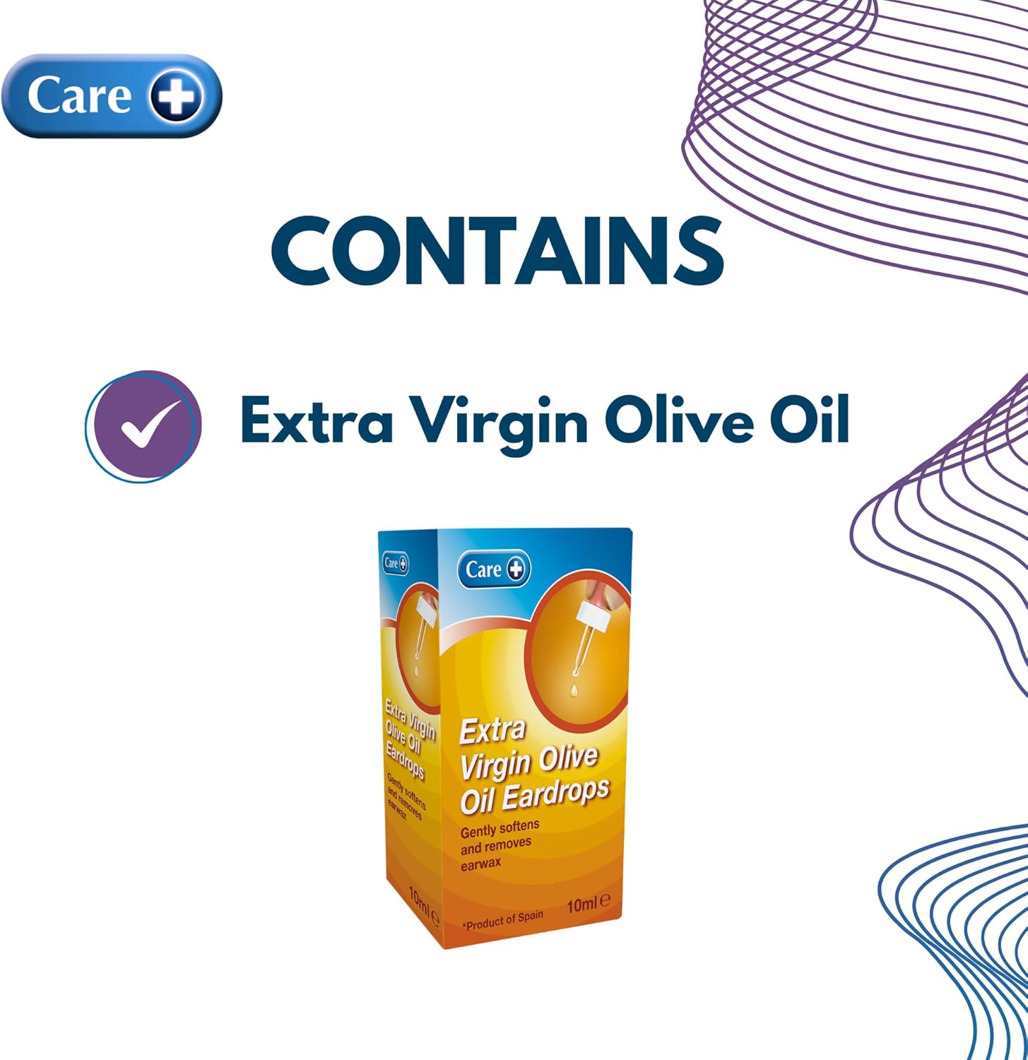 Care Extra Virgin Olive Oil Ear Drops for Ear Wax Removal, Gently Softens & Removes Earwax, Easy Dropper Application, 10ml : Amazon.co.uk: Health & Personal Care