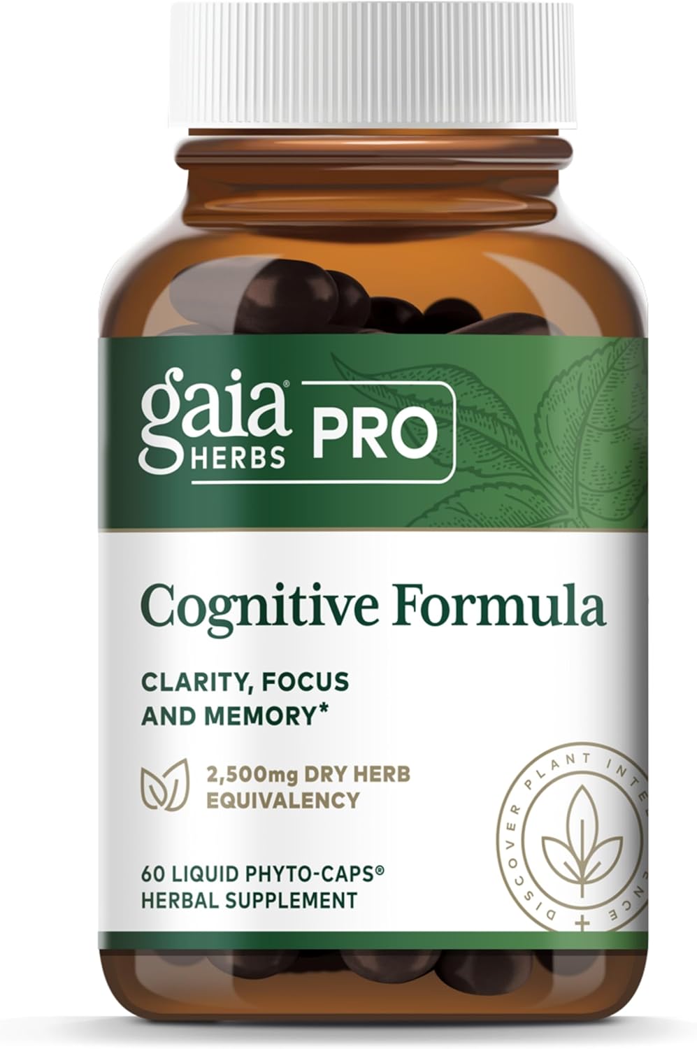 Gaia Herbs Pro Cognitive Formula - Brain Boost & Blood Flow Supplement - Provides Antioxidant Support - With Rosemary, Peppermint & Gotu Kola - 60 Vegan Liquid Phyto-Capsules (30 Servings)