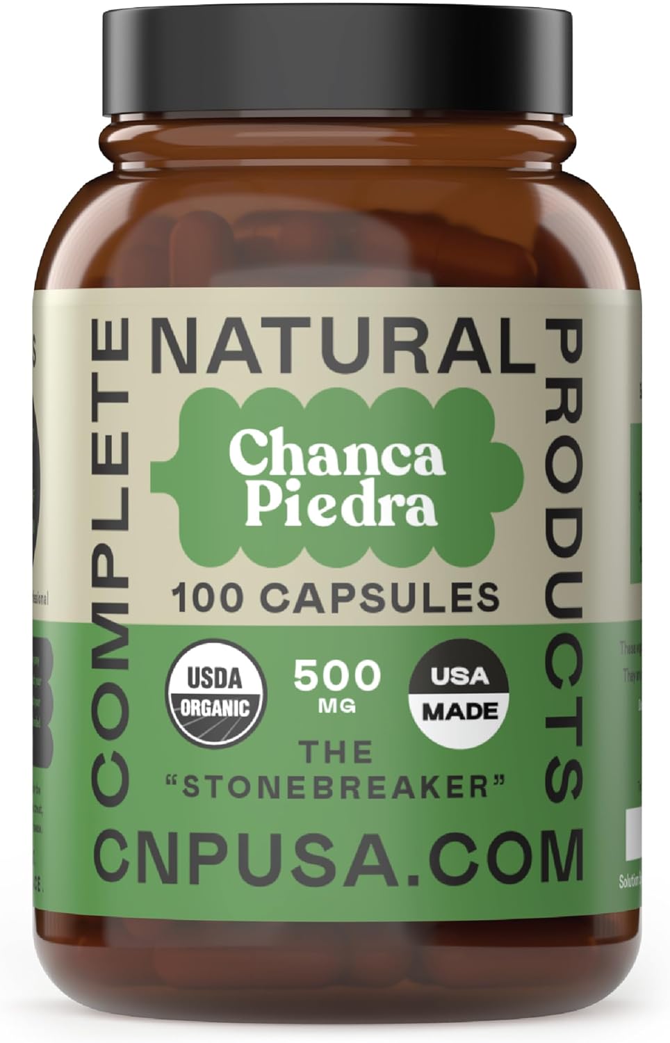 Complete Natural Products Organic Chanca Piedra Capsules - 500Mg, 100 Pills, Pure Phyllanthus Niruri Stonebreaker Extract