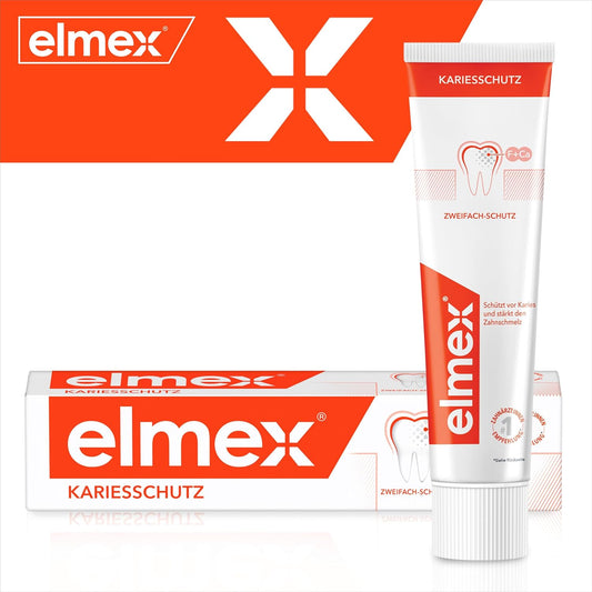 Elmex Zahnpasta Kariesschutz, Doppelpack (2 X 75 Ml) - Zahncreme Zum Schutz Gegen Karies