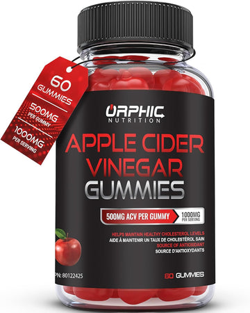 Apple Cider Vinegar Gummies - 1000Mg - Formulated To Support Normal Energy Levels & Gut Health - Supports Digestion, Detox & Cleansing - Acv Gummies W/Vit B12, Beetroot (60 Count)