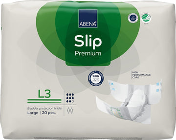 ABENA Slip Premium All-In-One Incontinence Pads For Men & Women, Eco-Labelled Womens Incontinence Pads, Mens Incontinence Pads, - Large 3, 100-150cm Waist, 3400ml Absorbency, 20PK, White