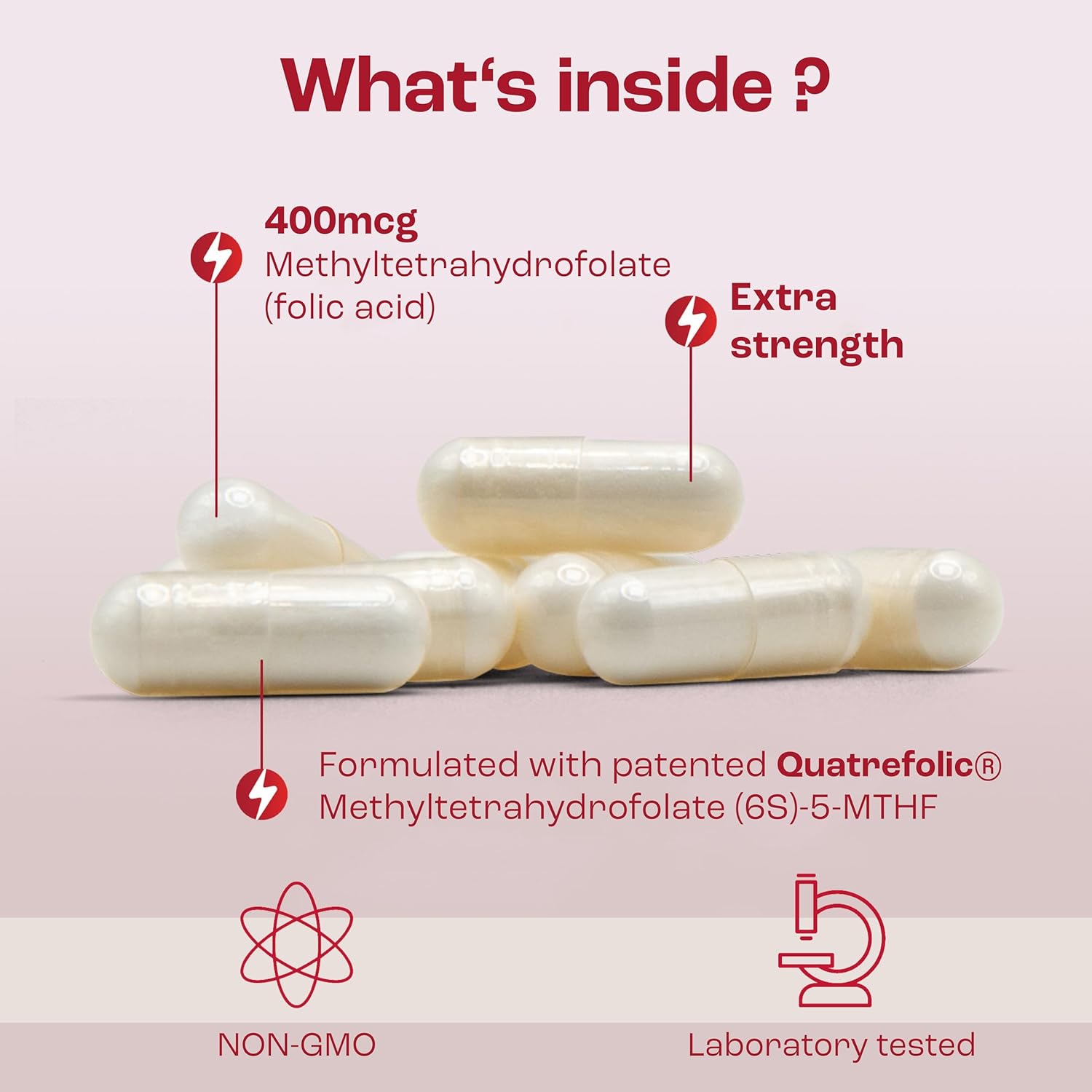 Jarrow Formulas Methyl Folate (5-MTHF), 400mcg, Folic Acid, 60 Vegan Capsules, Lab Tested, Gluten Free, Vegetarian, Soy Free, Non-GMO : Amazon.co.uk: Health & Personal Care