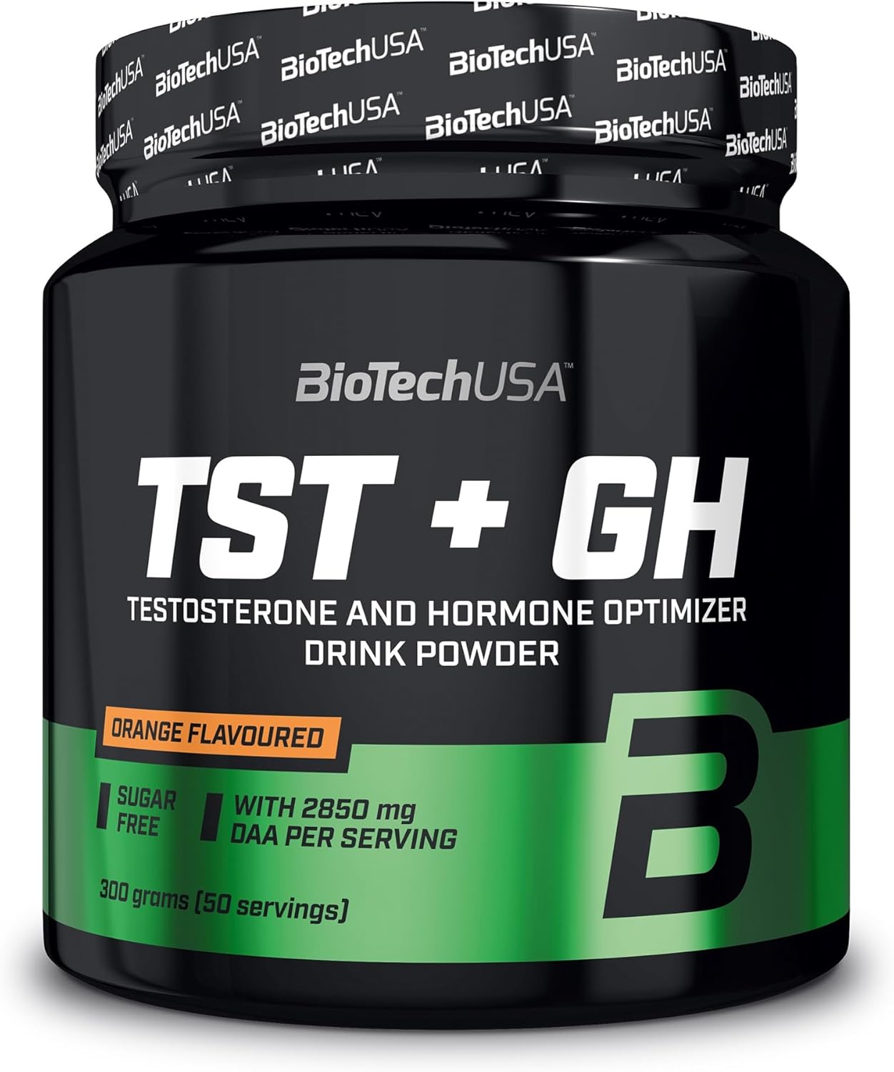 Biotechusa Tst + Gh | Testosterone & Hormone Boosting Drink Powder | 2,850Mg Daa | Amino Acids, Vitamins, Minerals | Sugar-, Lactose- And Gluten-Free | 300G | Orange