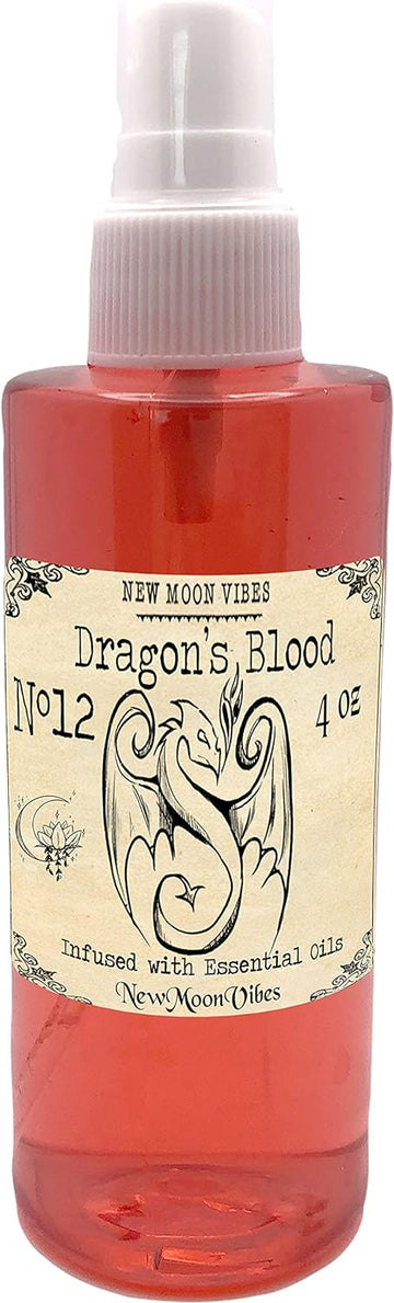 Dragons Blood New Moon Vibes 10ml Essential Oil Infused Misting Room Spray for Cleansing, Protection, Manifestation and Energy Boosting