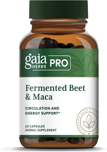 Gaia Herbs Pro Fermented Beet And Maca - Circulation, Kidney & Liver Supplement - With Organic Fermented Beet & Organic Maca - 60 Capsules (30 Servings)