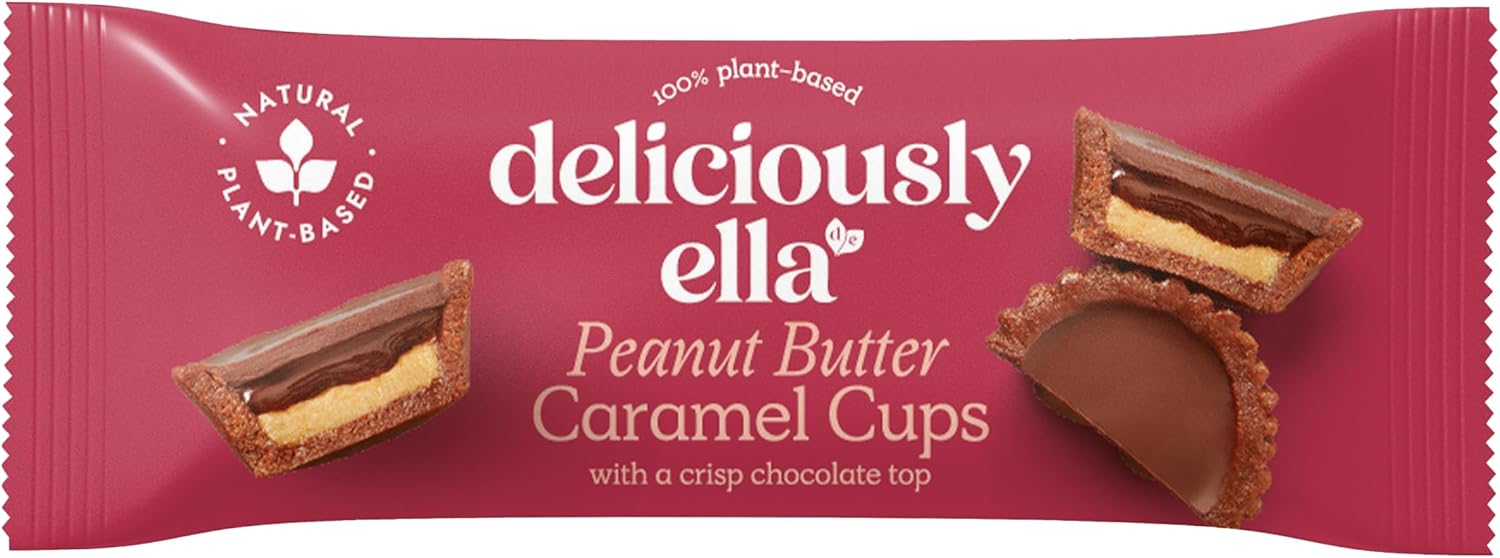 Deliciously Ella - Peanut Butter Caramel Cups, Vegan Friendly & Gluten Free (2 Cups per Pack, 12 Packs) : Amazon.co.uk: Grocery