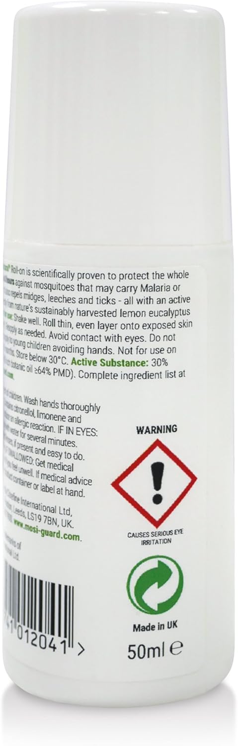 Mosiguard Natural Insect Repellent Roll On 50Ml | Deet Free | Aeroplane Cabin Bag Approved | Suitable For Adults And Children, 60Ml, Pack Of 1