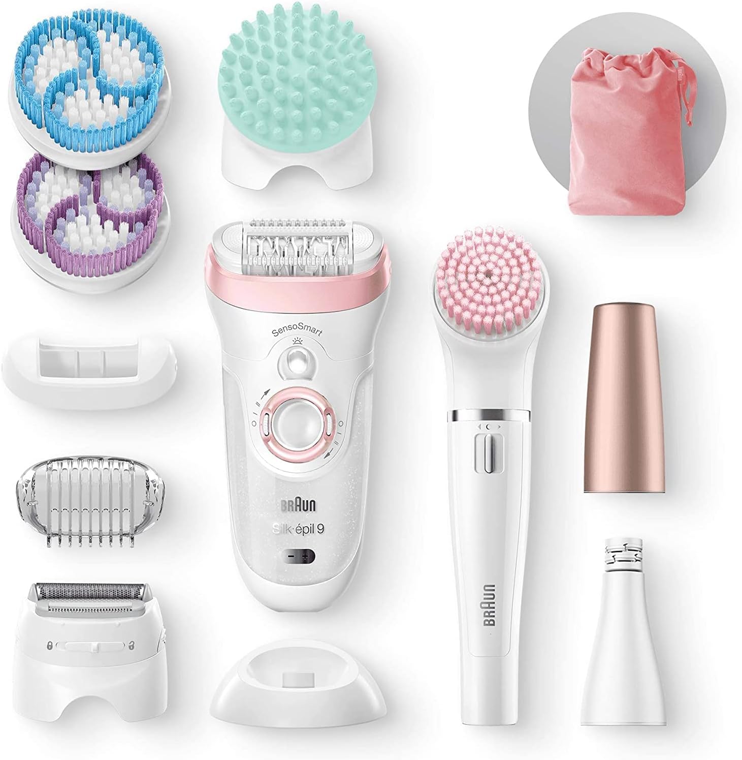 Braun Beauty Set, Epilator for Hair Removal, 7 In 1, Includes Lady Shaver, Face Epilator & Exfoliator, Gifts for Women, UK 2 Pin Plug, 9-985, White/Pink : Amazon.co.uk: Health & Personal Care