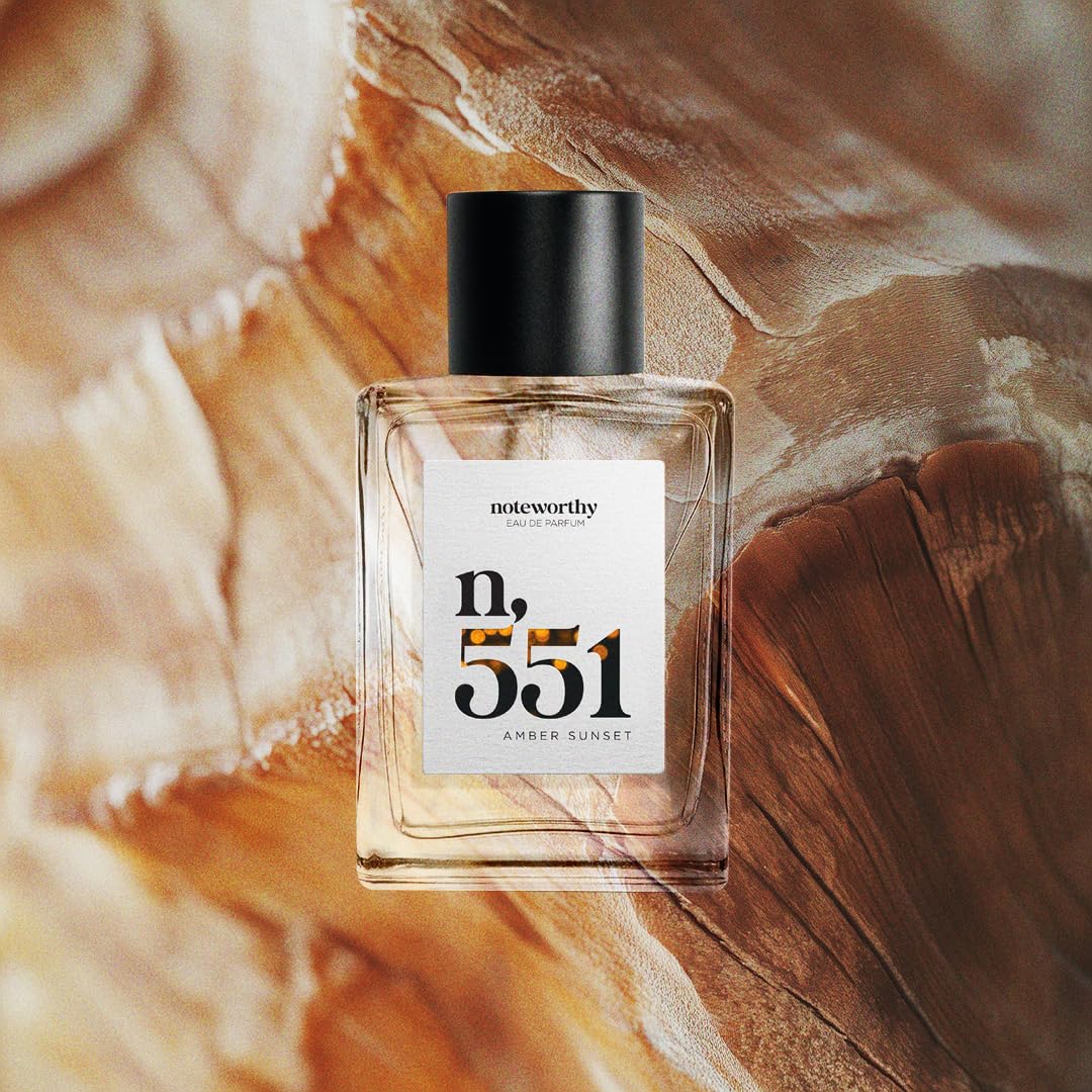 Noteworthy N,551 Amber Sunset Eau De Parfum – Lily Of The Valley, Amber, Sandalwood | Sophisticated, Warm Fragrance For Any Occasion | Long-Lasting Unisex Perfume For Women & Men (50Ml) : Beauty & Personal Care