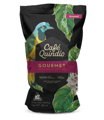 Cafe Quindio Gourmet Ground Coffee, 100% Colombian Excelso Coffee (88 Oz / 2500G)