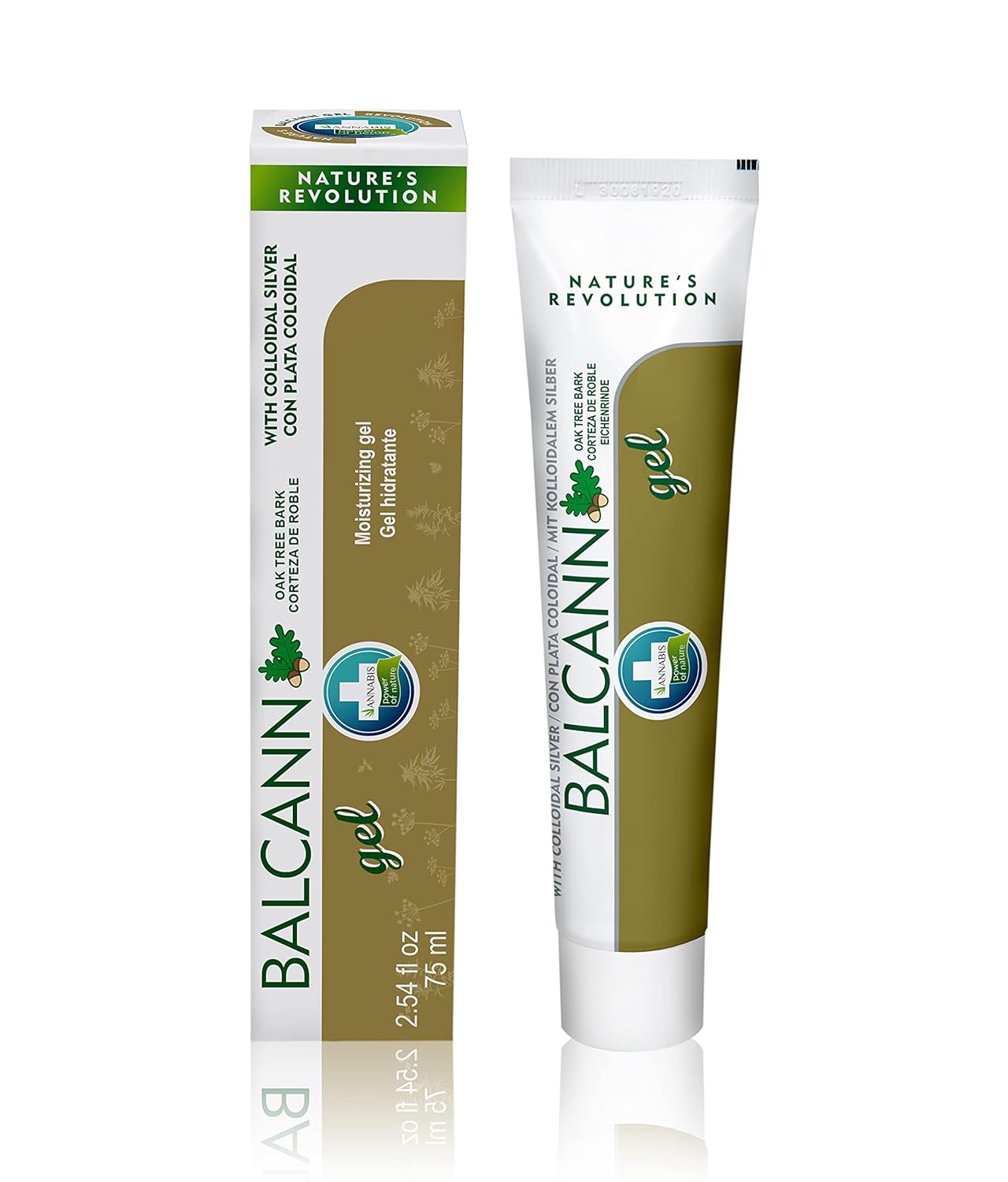 Annabis BALCANN Natural Vegan Skin Hemp Gel with Oak Tree Bark - Moisturizes and Soothes Irritated, Eczematous, and Psoriasis Skin - After-Sun, Sunburn, and Burn Care