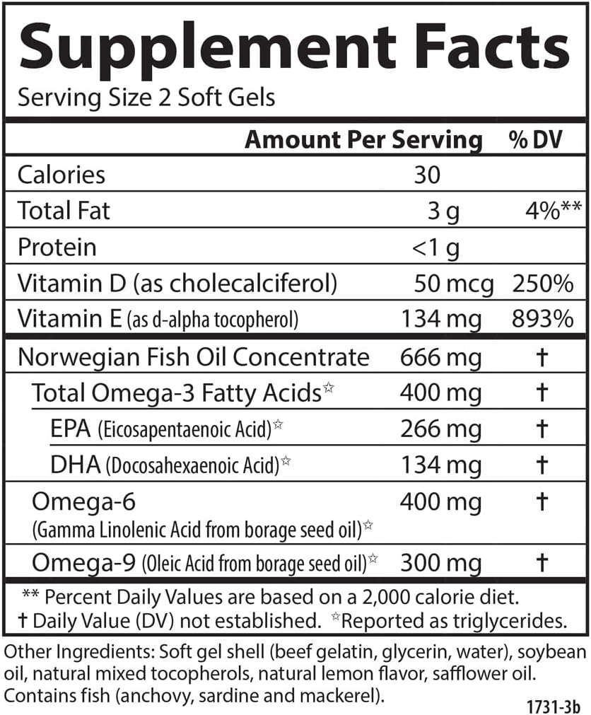 Carlson - Omega Complete Gems, Omega-3-6-9, Wild Caught, Sustainably S