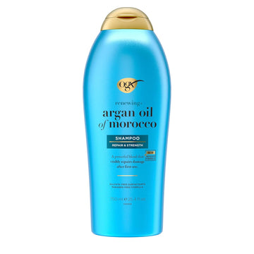 Ogx Renewing Argan Oil Of Morocco Shampoo - Strengthens And Repairs Dry, Damaged Hair - Paraben-Free, Sulfate-Free - 25.4 Fl. Oz