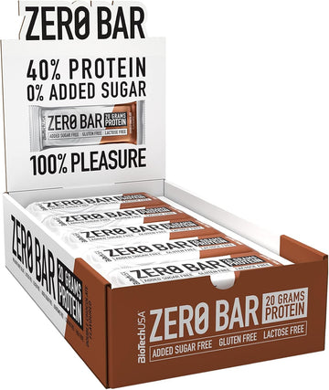 Biotechusa Zero Bar Flavour Mix, 10 * 50G, Protein Snack - Low Sugar & Lactose-Free | Crispy Texture | Delicious Flavors | Ideal For Diets & Workouts