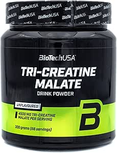 Biotechusa Tri Creatine Malate | 4500Mg Triple Creatine Compound | Gluten Free | For Enhanced Physical Performance In High-Intensity Workouts, 300G