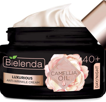 Bielenda Camellia Oil - Intensively Moisturizes, Supports Nourishment And Regeneration, Retains Moisture In The Skin - Camellia Oil Luxurious Antiwrinkle Face Cream 40+ Day/Night - 50 Ml