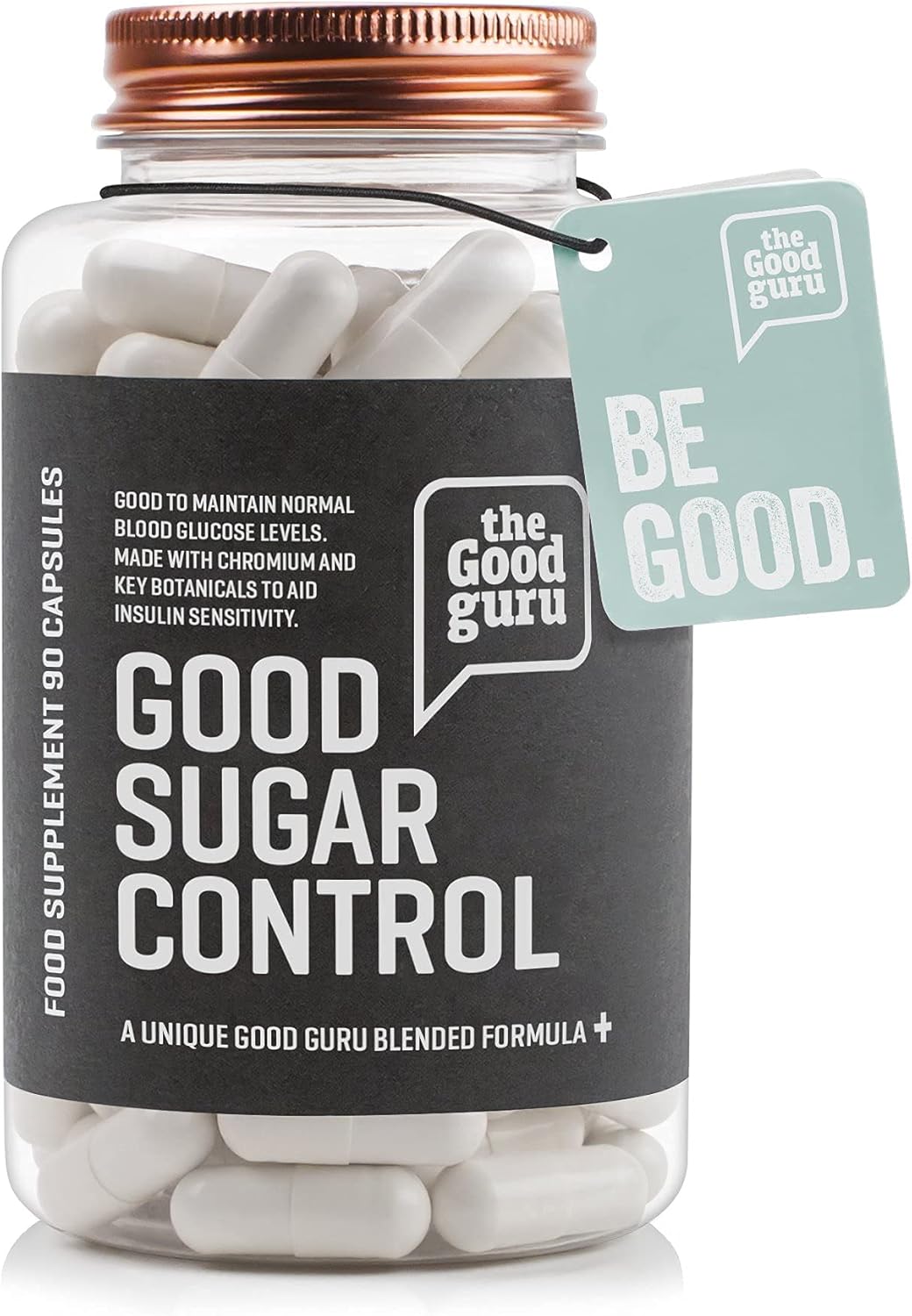 The Good Guru Diabetic Supplement by | Contains Chromium | Ginseng to Lower Blood Sugar Levels | Vitamin C to contribute Normal Metabolism - 90 Capsules : Amazon.co.uk: Health & Personal Care