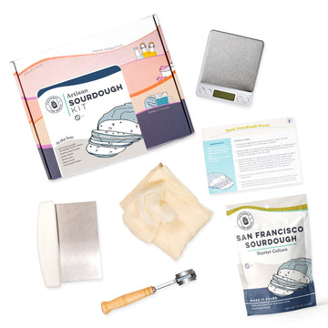 Cultures For Health Artisan Bread Making Kit | 5 Piece Diy Kit Includes San Francisco Sourdough Starter, Baker'S Scale, Bread Lame, Dough Scraper, & Butter Muslin | Sourdough Bread Baking Supplies