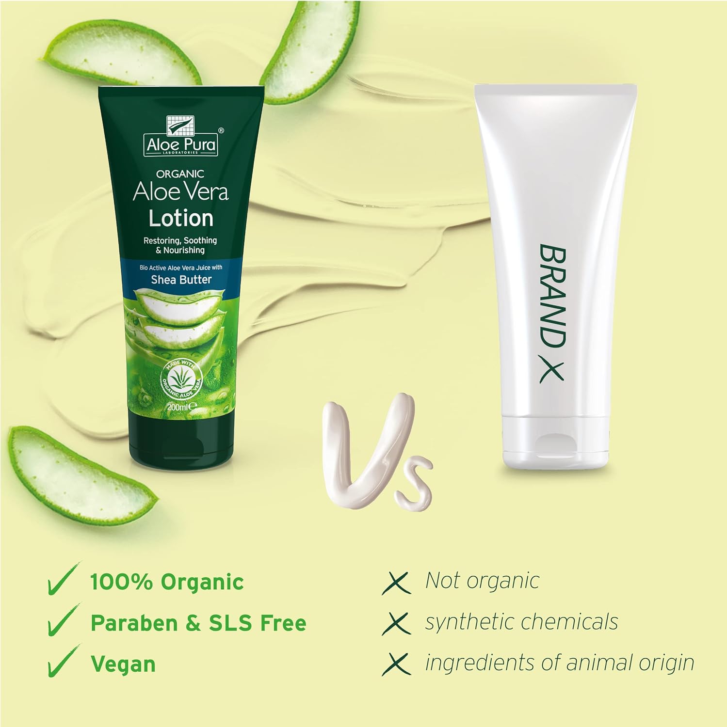 Aloe Pura Organic Aloe Vera Lotion, Natural, Vegetarian, Cruelty Free, Paraben & SLS Free, Soothing, Moisturising, 200 ml : Amazon.co.uk: Beauty