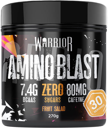 Warrior Amino Blast 270G – Bcaa Powder – Branched Chain Amino Acids Supplement, Intra Workout & Recovery, Energy Drink – 30 Servings (Fruit Salad)