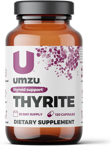 Umzu Thyrite Thyroid Support Supplement | Magnesium, Zinc, Copper, Iodine & Selenium | Healthy Metabolism, Sustained Energy & Weight Management | Thyroid Complex Aid (30 Day Supply | 120 Capsules)