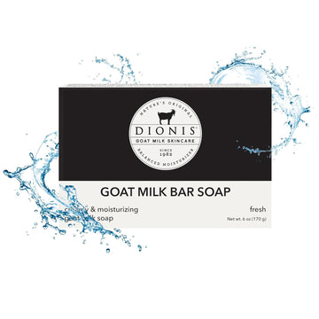 Dionis Goat Milk Men'S Fresh Scented Hand And Body Soap Bar, Hydrating Moisturizing Wash For Sensitive Skin, Gentle Lasting Hydration, Cruelty Free, Non Greasy, Paraben Free, Made In The Usa, 6 Oz