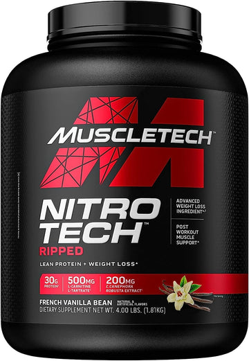MuscleTech Nitro-Tech Ripped | Lean Whey Protein Powder/ Isolate | Wei