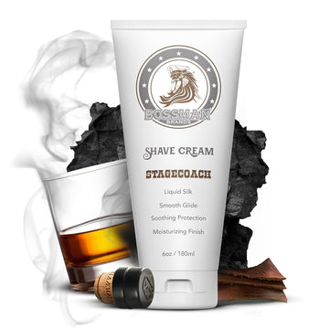 Bossman Liquid Silk Shave Cream For Men – Sensitive Skin Formula, Smooth Glide, & Soothing Protection – Moisturizing Finish