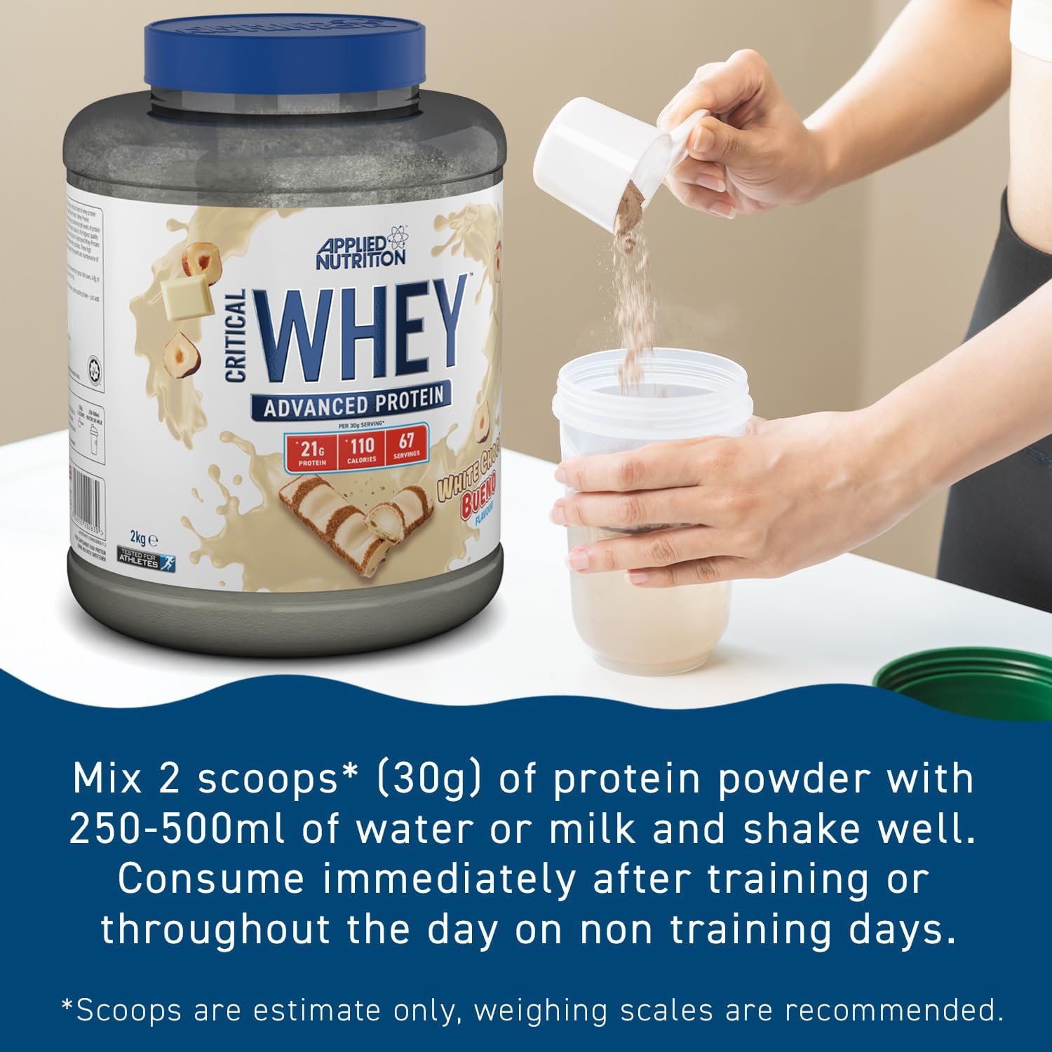 Applied Nutrition Critical Whey Protein Powder 2kg - High Protein Powder, Protein Milkshake, Muscle Building Supplement with BCAAs & Glutamine (2kg - 67 Servings) (Banana Milkshake) : Amazon.co.uk: Health & Personal Care