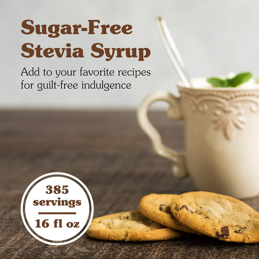 Nunaturals Stevia Syrup, Sugar-Free Sweetener, Plant-Based Sugar Substitute, Zero Calorie, Sugar-Free Syrup, Cocoa Mint, 16 Oz