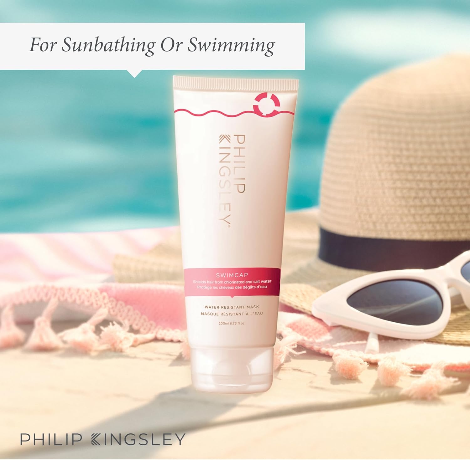 Philip Kingsley | Swimcap - Chlorine Hair Protection Water Resistant Mask | Swim Hair Mask, Protects Hair from Chlorine, Salt Water and Heat Damage | Hair Colour Protection Products | 40ml : Amazon.co.uk: Beauty