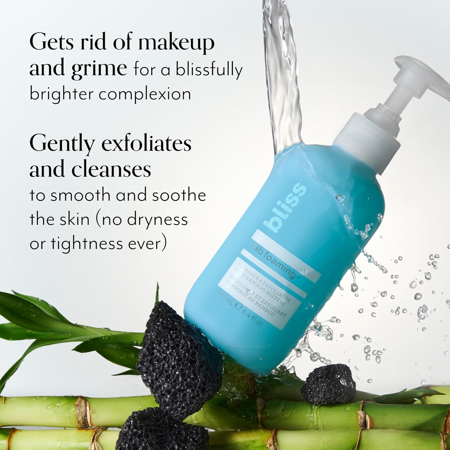 Bliss | Fab Foaming - 2 in 1 cleanser | Exfoliator with Bamboo Buffers | 510mL