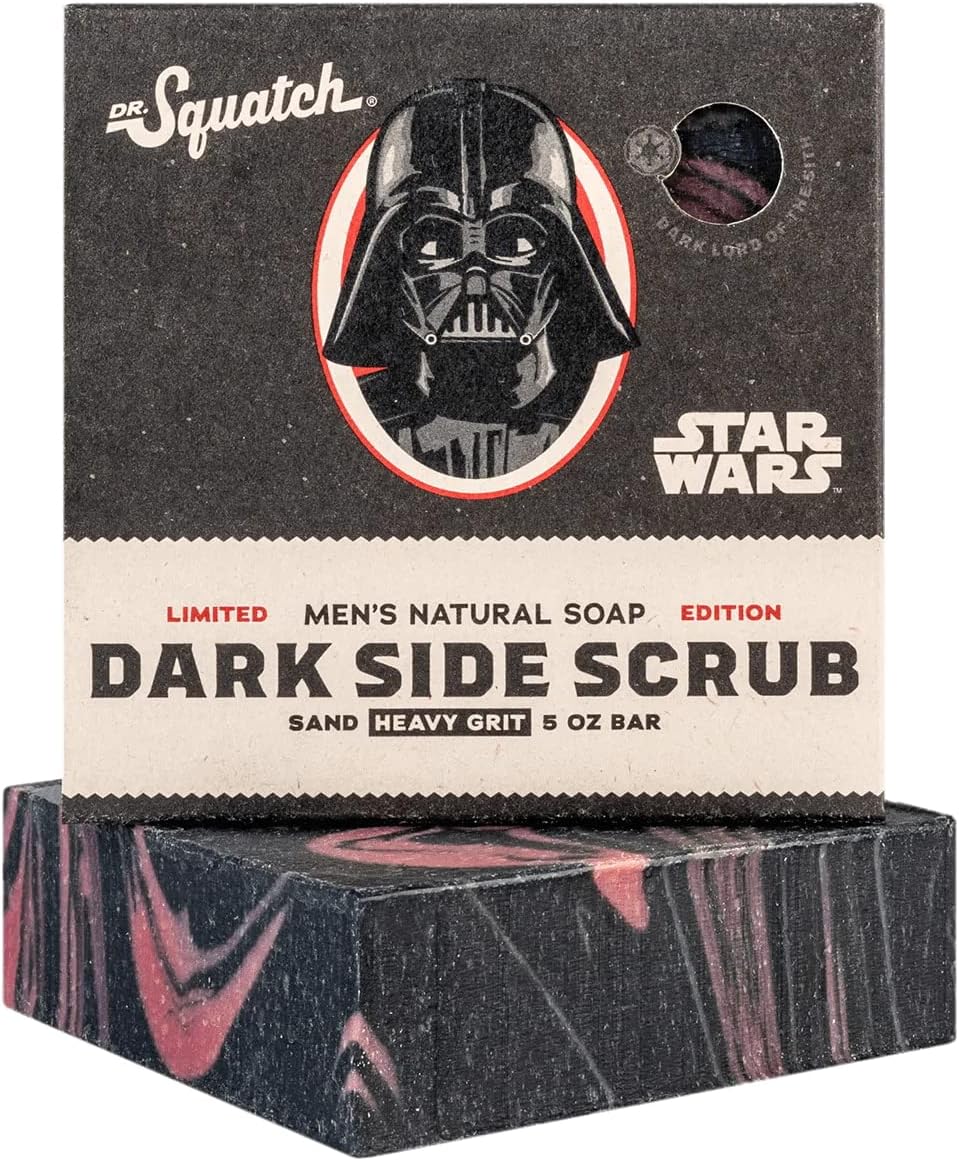 Dr. Squatch Mens Starwars Dark Side Scrub Soap – Limited ! - Natural Exfoliating Soap Bar for Men with Charcoal, Sand and Coconut Oil – Bar Handmade in USA : Amazon.co.uk: Beauty
