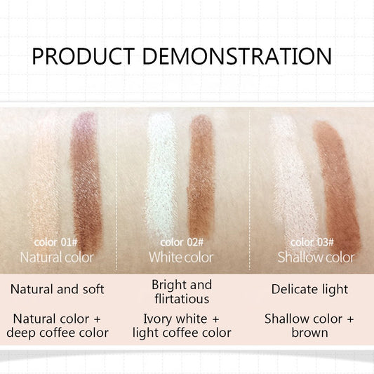 Bioaqua Play 109 Face Stick Contour Duo 2 In 1 Highlighter Rotating Pencil Beautiful Glow Natural Colors Two-Step Face Makeup 3 Kind (#01 Natural Color/Deep Coffee)