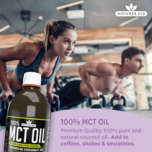 Natures Aid Mct Oil 15 X 15Ml Sachets - Add To Coffee Shakes Smoothies Or Dressings - 100 Percent Premium Coconut Oil Pure Sustainably Sourced Vegan Vegetarian Gmp Standards Rapid Absorbed For Energy
