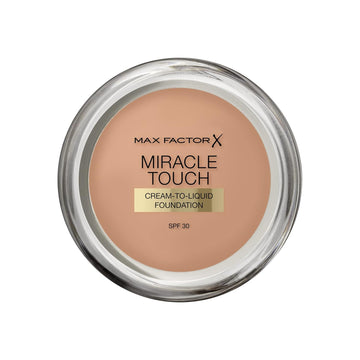 Max Factor - Miracle Touch Foundation - Lightweight Cream To Liquid Formula - Spf 30 & Hyaluronic Acid - 80 Bronze