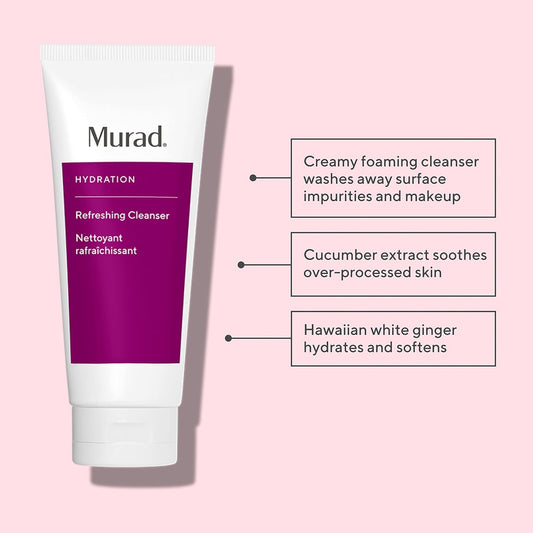 Murad Refreshing Cleanser, Hydration Non-Drying Face Wash, 6.75 Fl Oz